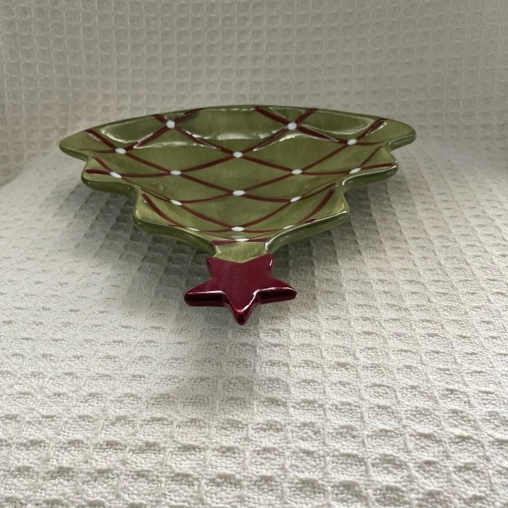 2003 Pottery Barn Season’s Greetings Candy Dish